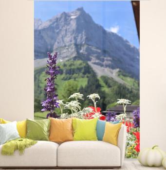 Sommerlebnis Berge Flächenvorhang - 3teiliges Set Flächenvorhang 3er Set, Schiebegardine, Schiebegardinen, blickdicht, Flächenvorhang blickdicht, Schiebevorhang,